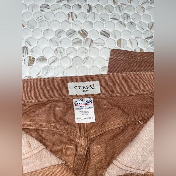 Women’s brown Guess (original fit) Narrow Leg high-waisted jeans size 24 - Picture 7 of 7